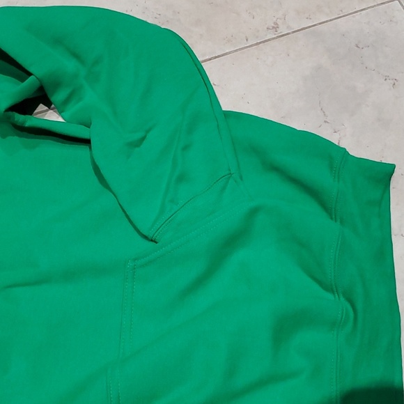 Gildan Heavy Blend Green Hoodie Medium - Picture 3 of 3